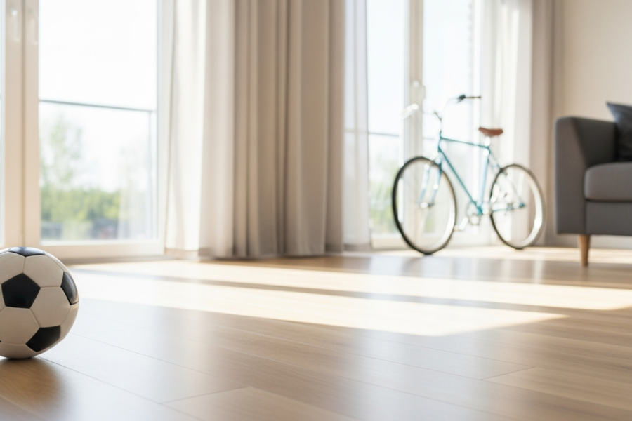Responsabilidad civil de los padres: ¿cuándo respondes por los daños causados por tu hijo? 2 Balon de futbol y bicicleta infantil en un salon: responsabilidad civil de los padres por los danos causados por sus hijos menores